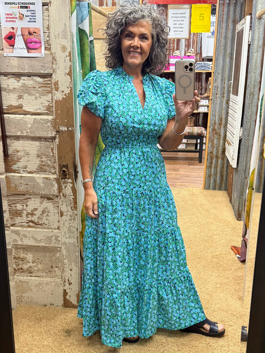 Blue Floral Dress