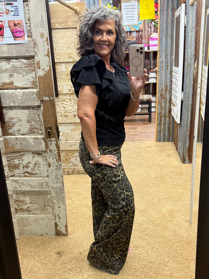 Black Lace Top by Easel