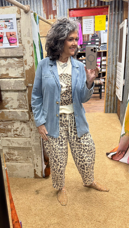 Light Wash Denim Blazer