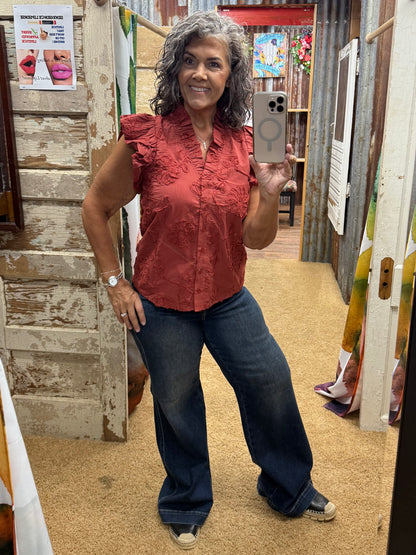 Judy Blue High Waist Retro Wide Tummy Control Front Welt Pockets 881023