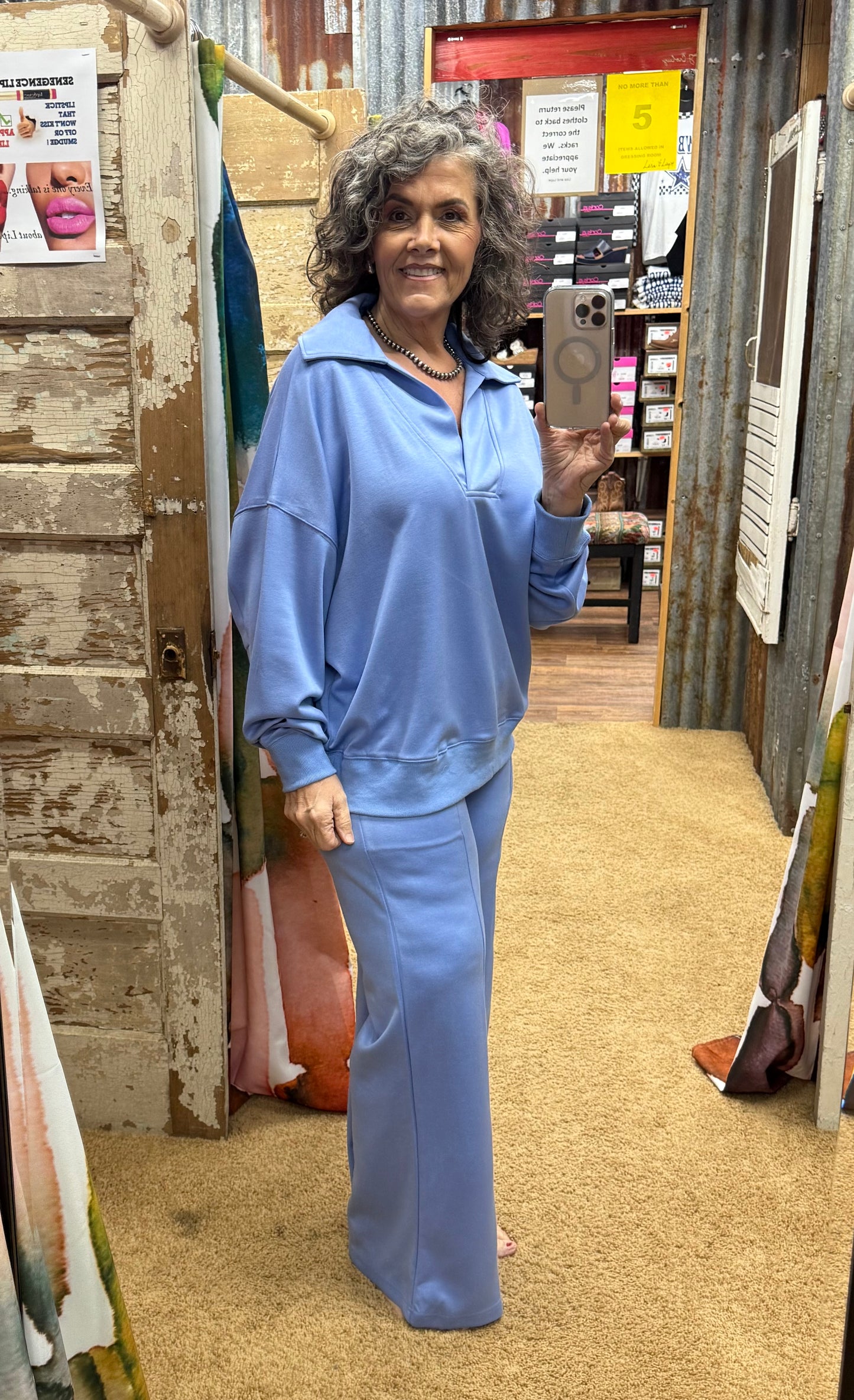 Peri Blue Luxeknit Lounge Set