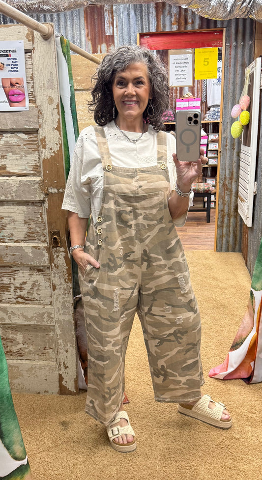 CAMO PRINT OVERALLS