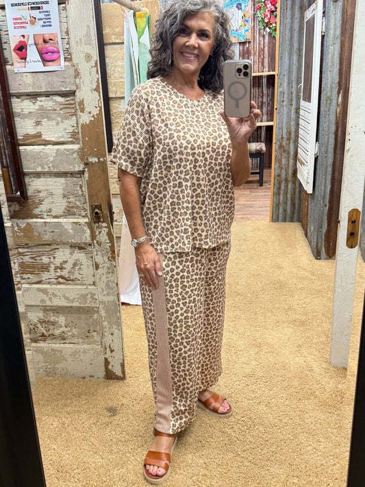 Ribbed Animal Print Set