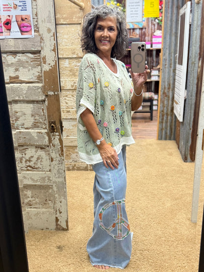 Peace Wide Leg Pants by POL