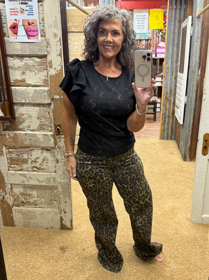 Black Lace Top by Easel