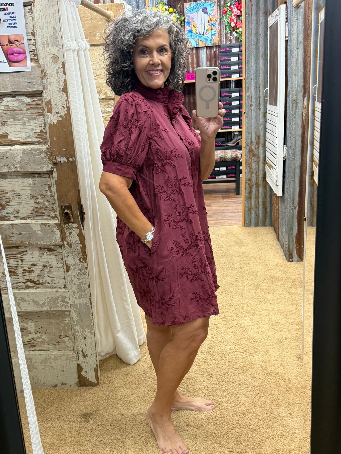 That Burgundy Dress