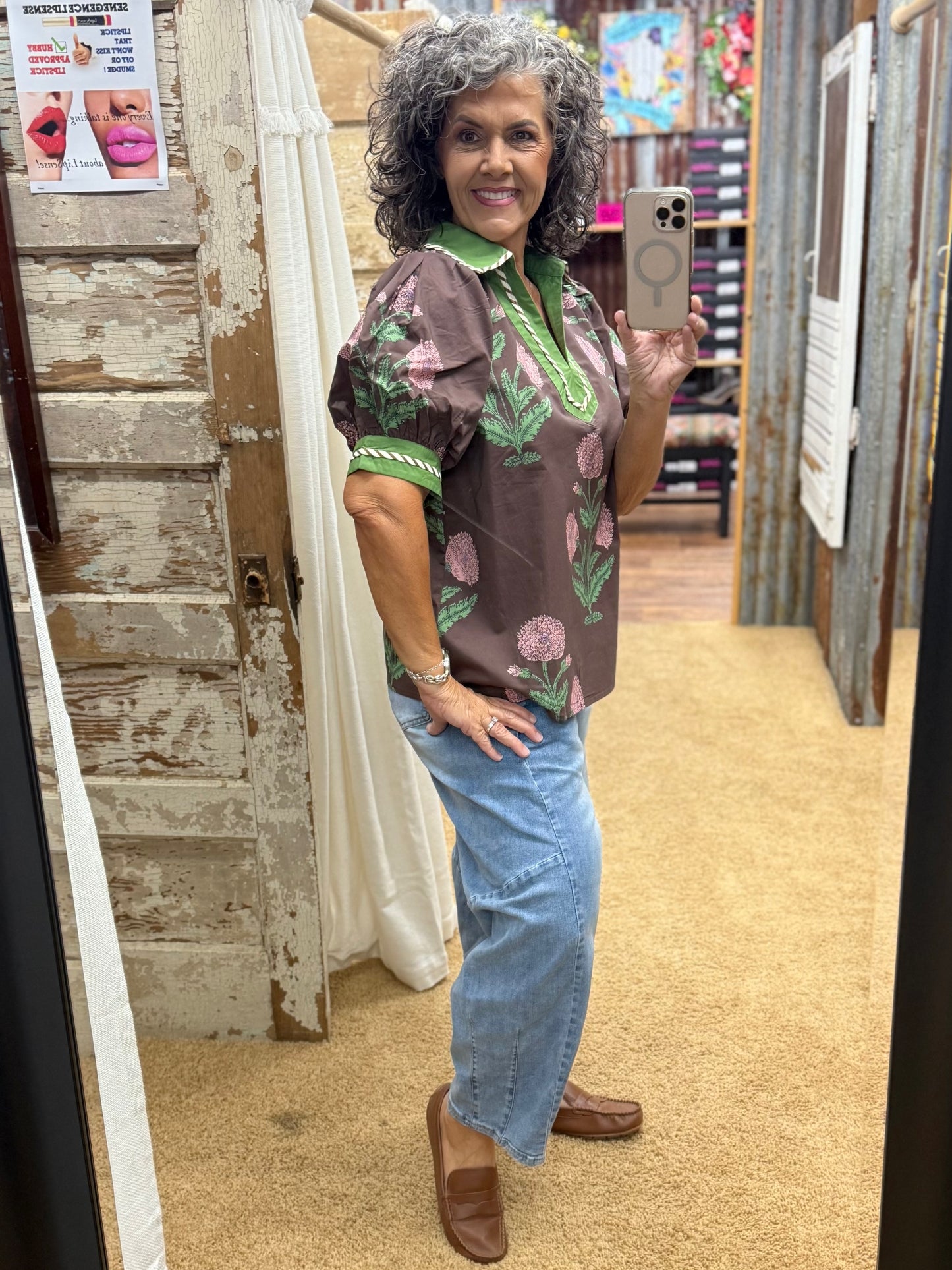 Brown Blouse by Entro