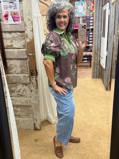 Brown Blouse by Entro