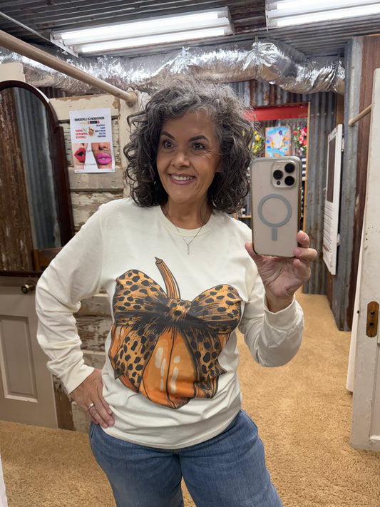 Cheetah Pumpkin Sparkle Tee