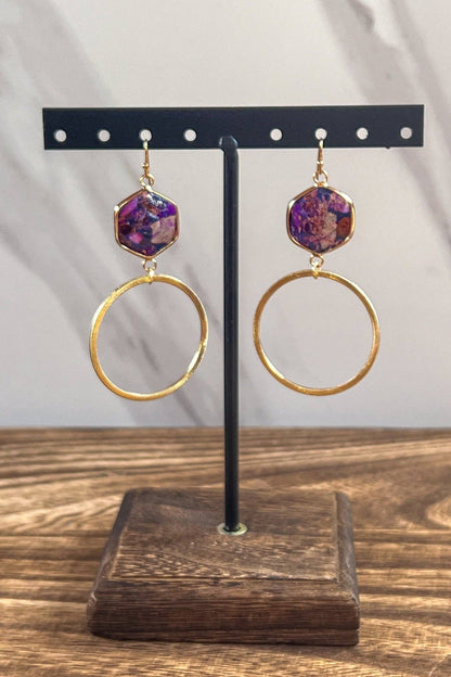 Janet Purple Necklace, Earring and Bracelet Set