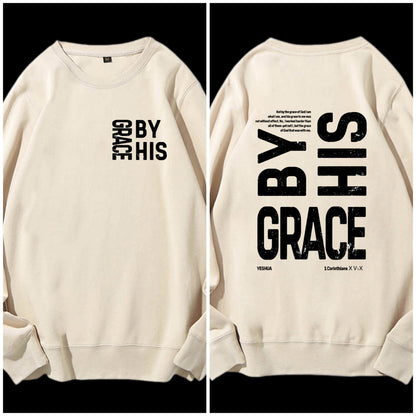 By His Grace Khaki Crewneck Sweatshirt