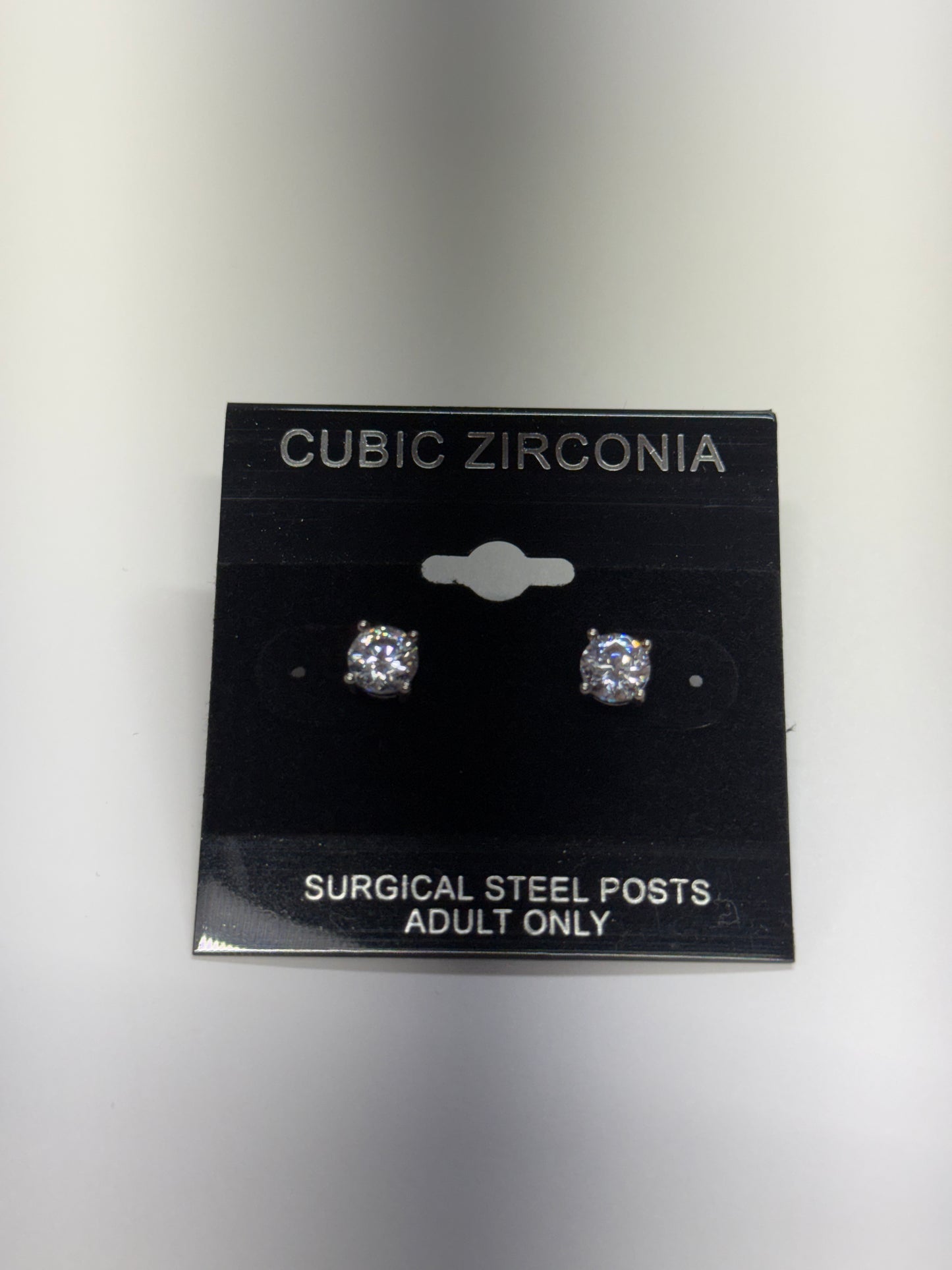 Cubic Zirconia Silver Studs