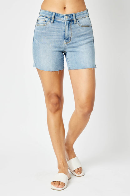 SALE* Judy Blue Mid-Rise Cut Off Shorts 15251