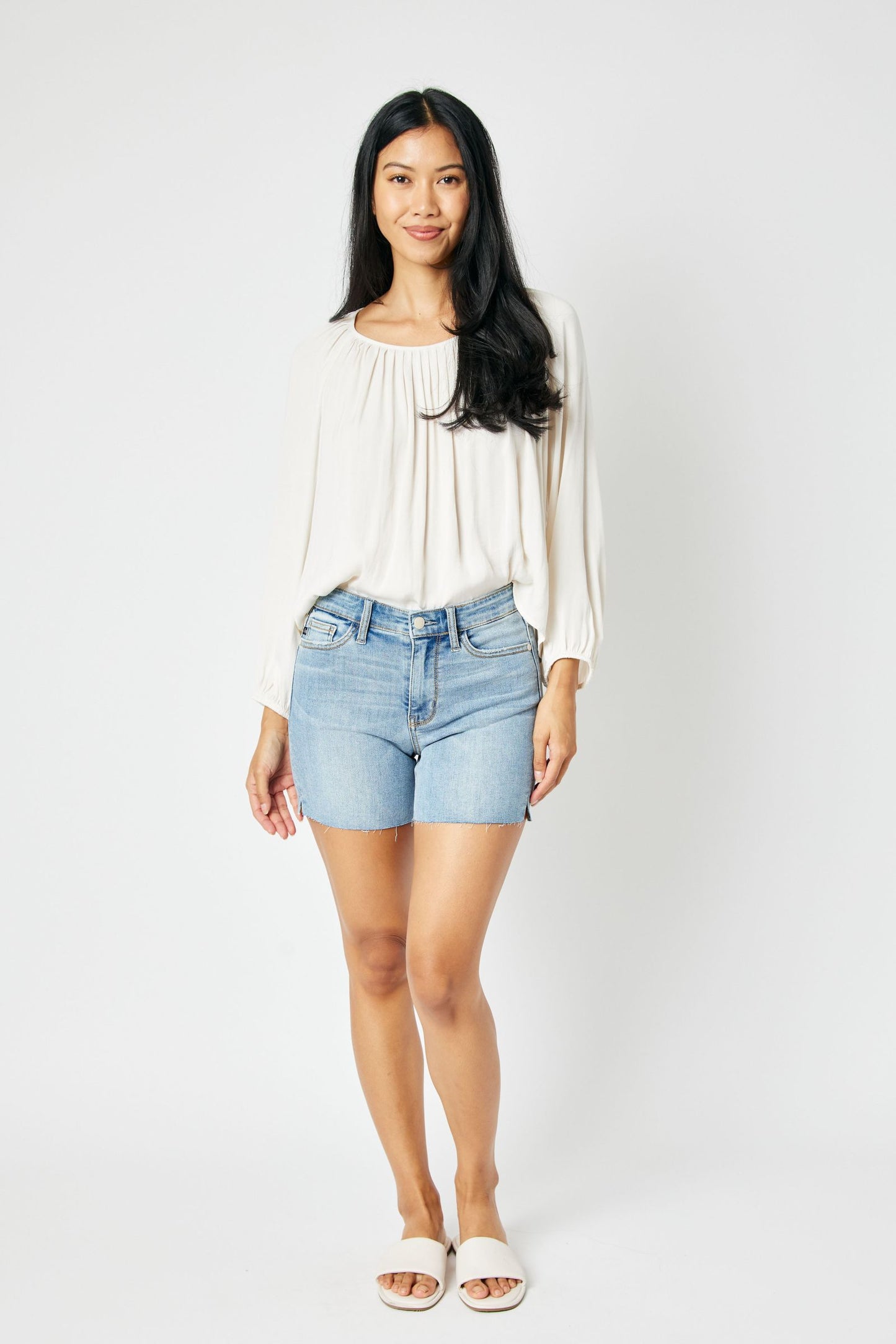 SALE* Judy Blue Mid-Rise Cut Off Shorts 15251