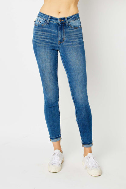 Judy Blue H/W Cuffed Hem Skinny Jean 82449