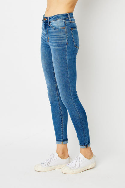 Judy Blue H/W Cuffed Hem Skinny Jean 82449