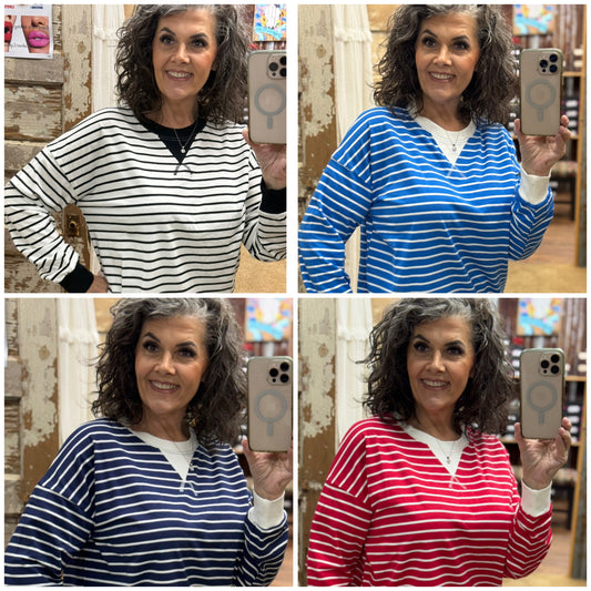 Striped Pullovers Regular & Curvy