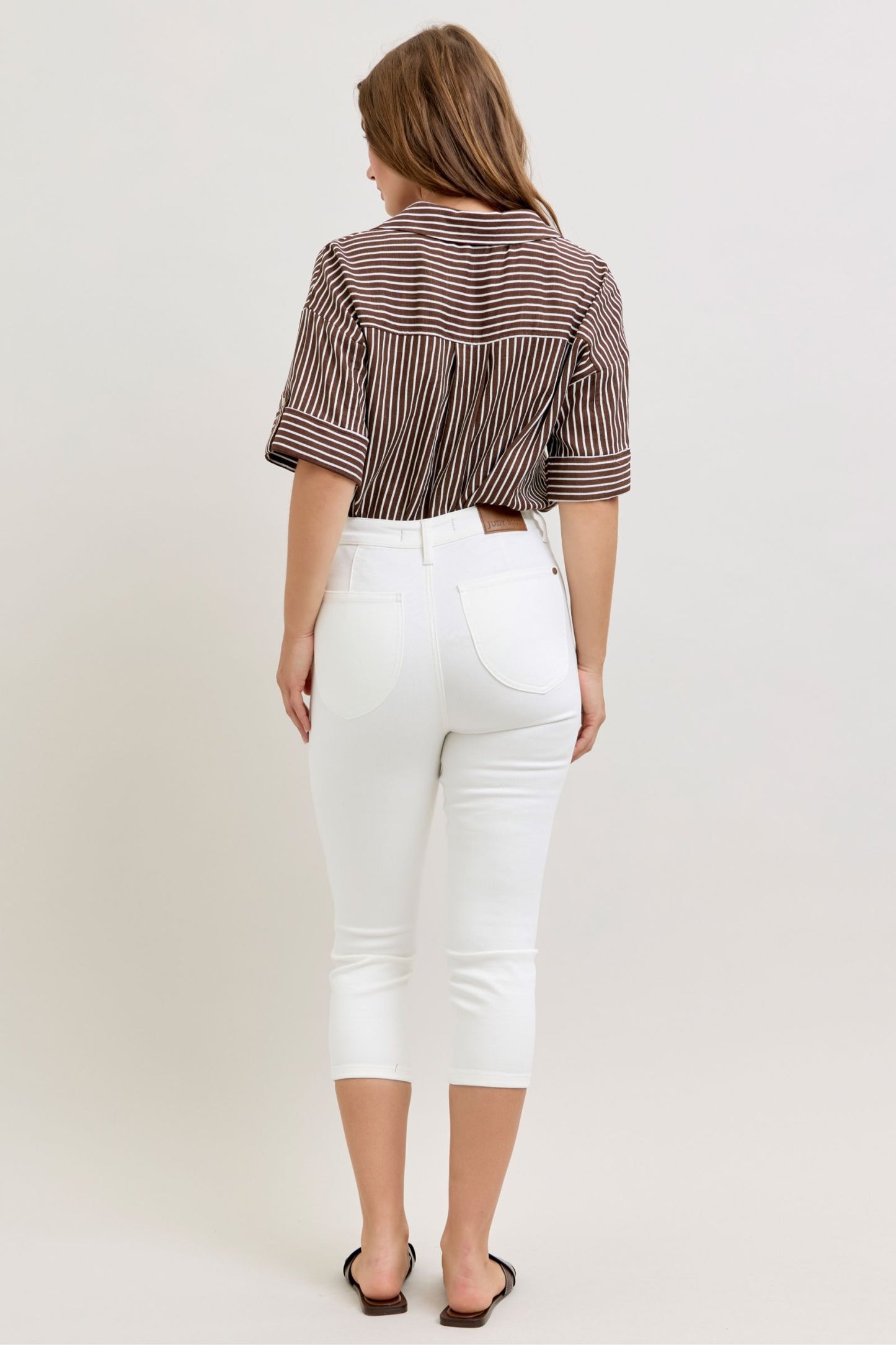 Judy Blue HW T.C. Capri Spade Pkts & Extended WB Jeans 78121