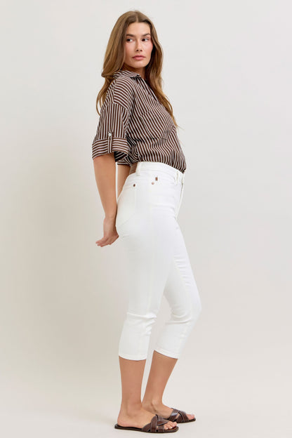 Judy Blue HW T.C. Capri Spade Pkts & Extended WB Jeans 78121