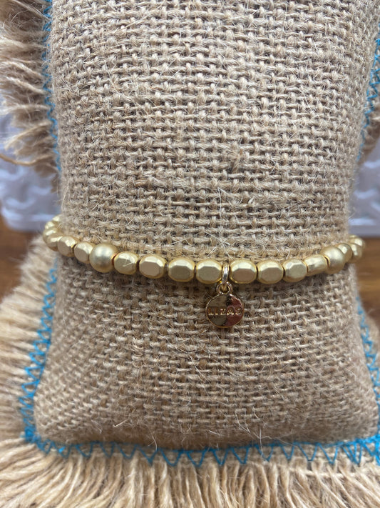 Livingston Bracelet - Gold Matte Elastic Bracelet