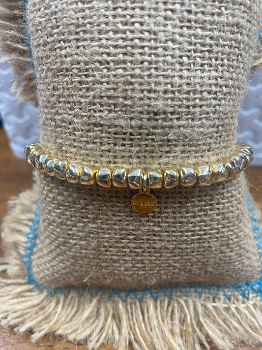 Livingston Bracelet - Gold Nugget Elastic Bracelet
