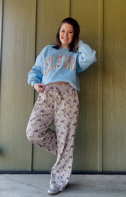 LULU MAC Light Blue Camo Sweatshirt