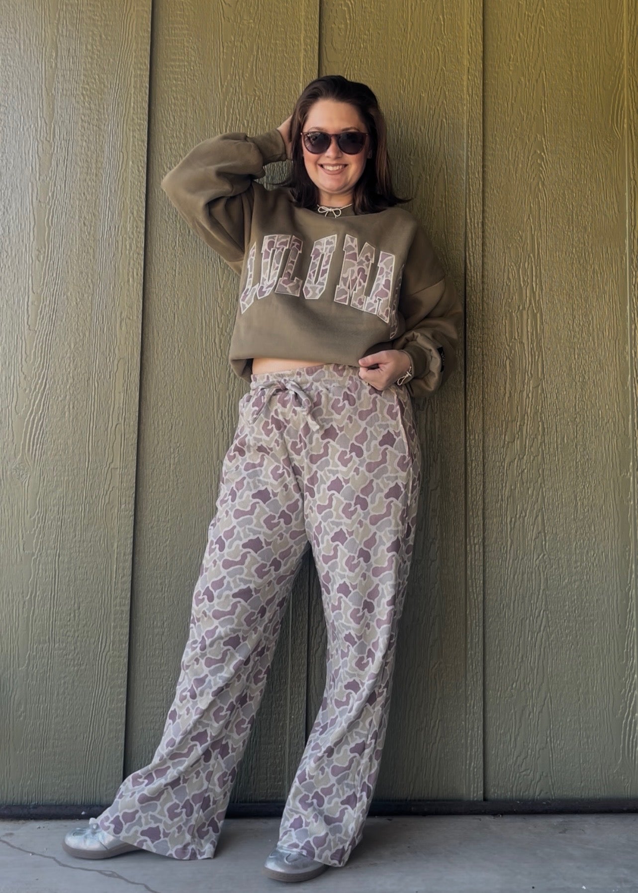 LULU MAC Green Camo Sweatshirt