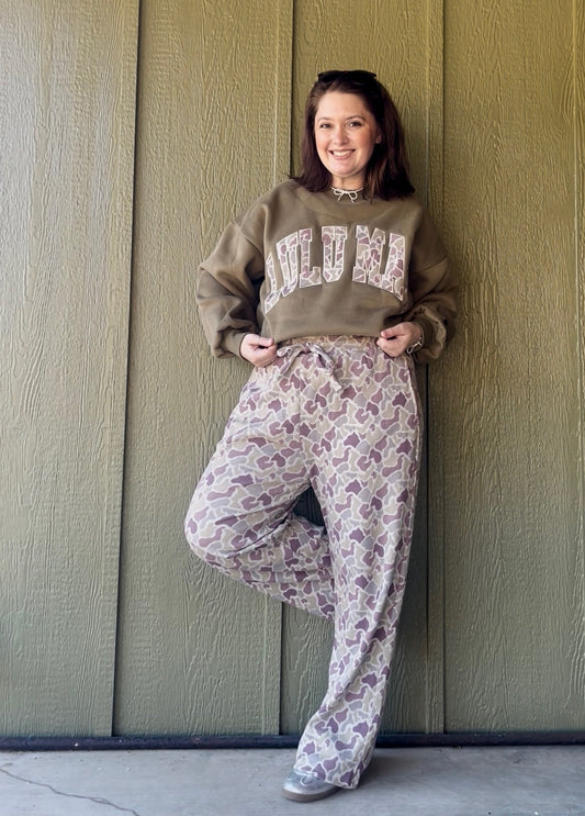 LULU MAC Green Camo Sweatshirt