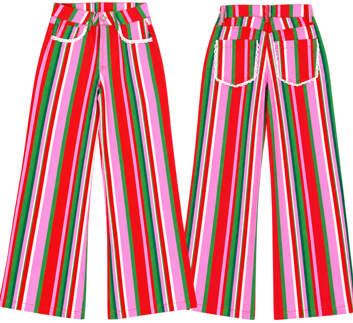 Poppy & Pine Candy Stripe Denim