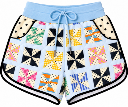 Poppy & Pine Quilted Kaleidoscope Shorts