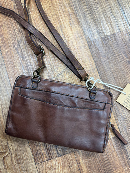 Genuine Leather Dark Brown Crossbody