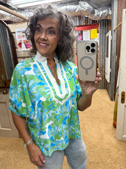 Green Aqua Blouse
