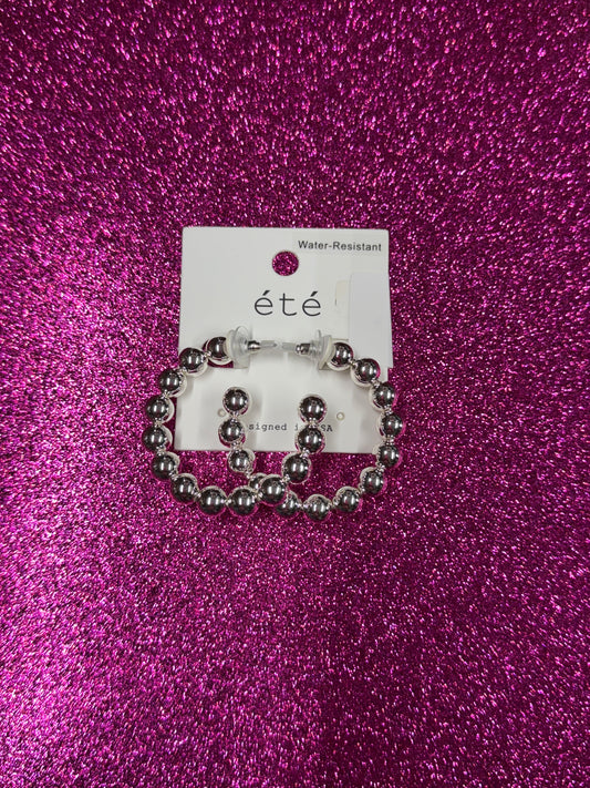 Silver Water Resistant Hoops