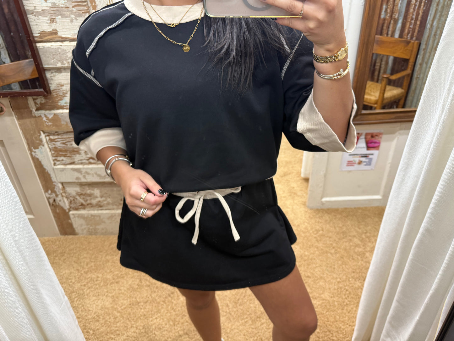 The Makenzie Black Skort & Top Set