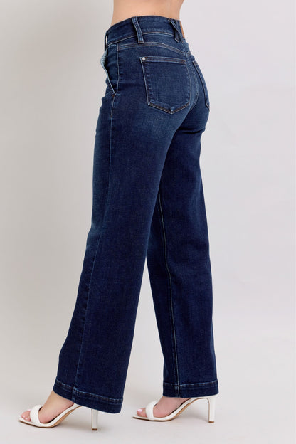 Judy Blue High Waist Wide Leg Trouser Jeans 82642