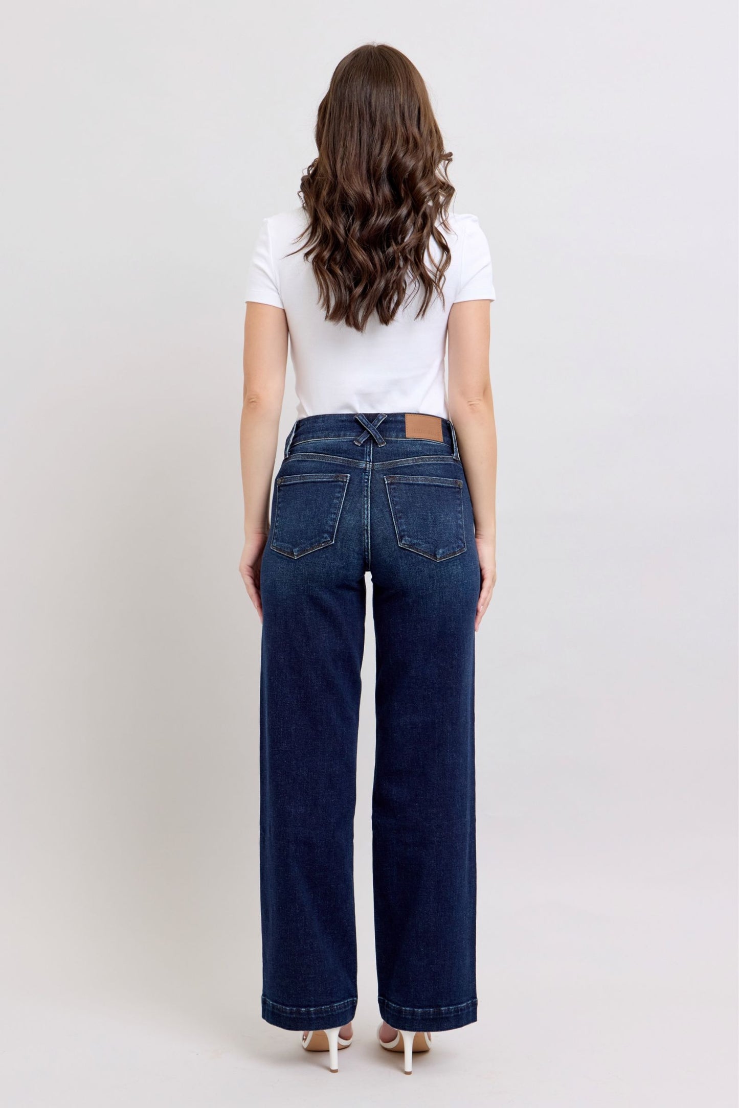 Judy Blue High Waist Wide Leg Trouser Jeans 82642