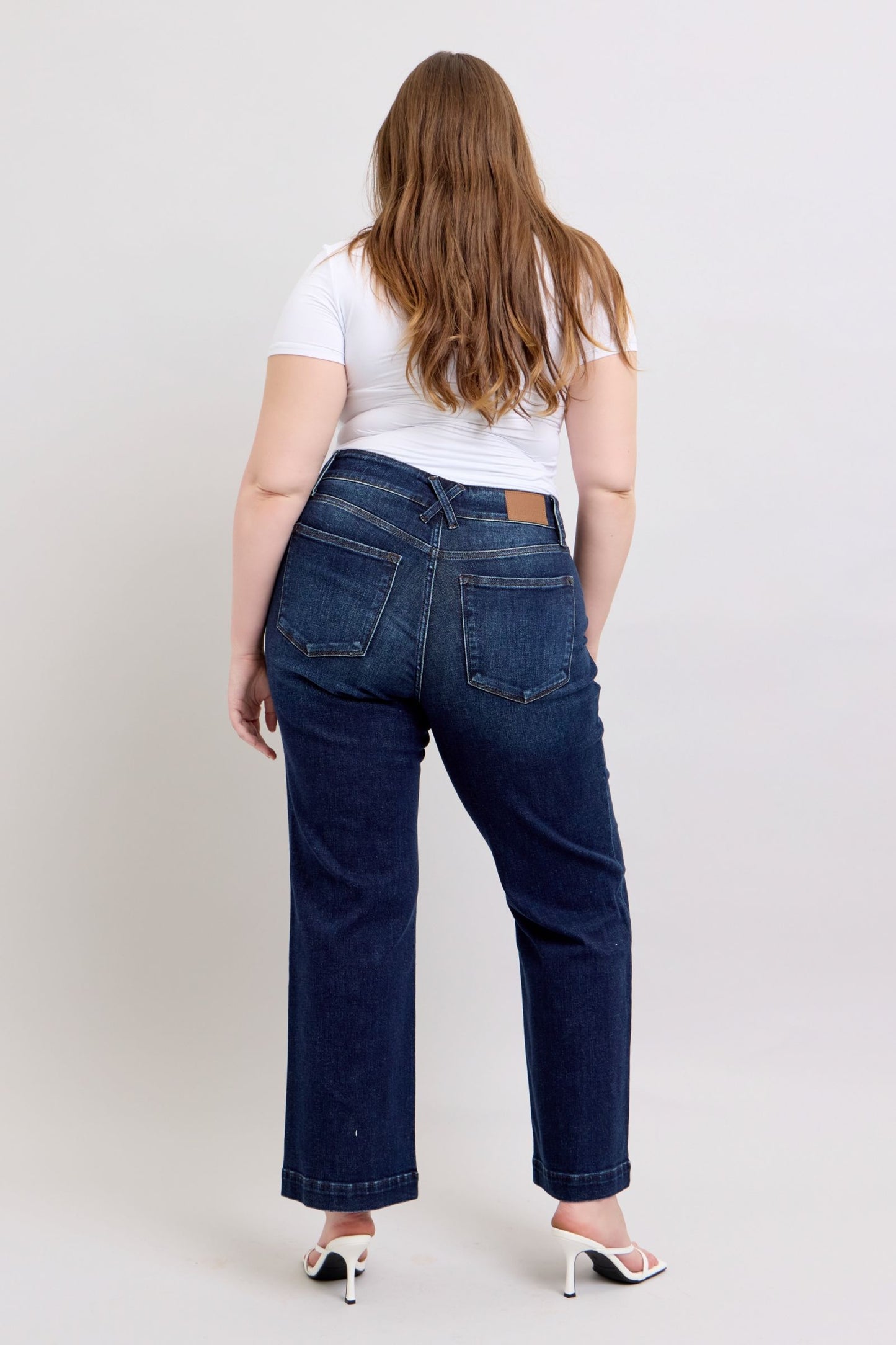 Judy Blue High Waist Wide Leg Trouser Jeans 82642