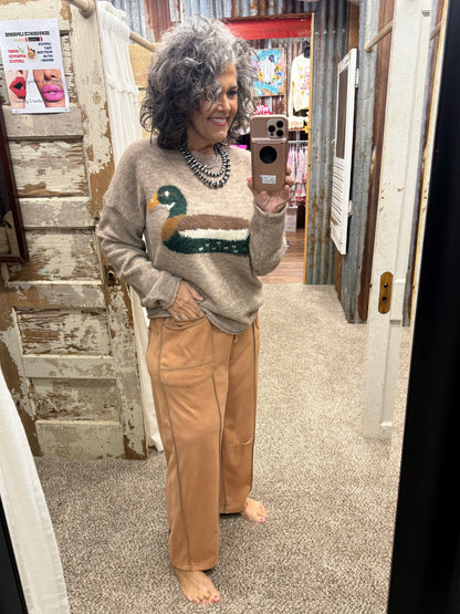 Mocha Cozy Mallard Sweater