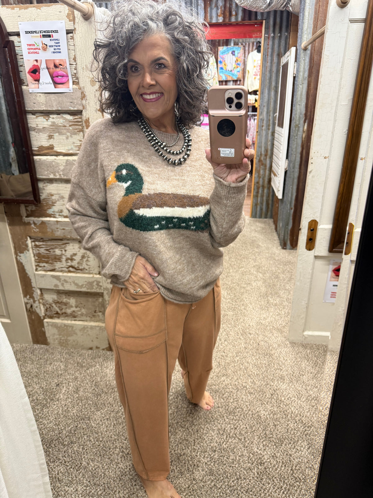 Mocha Cozy Mallard Sweater