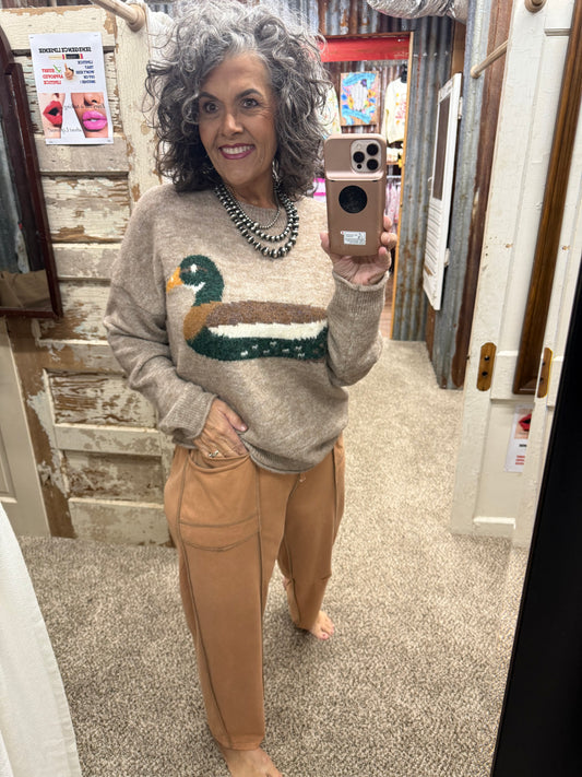 Mocha Cozy Mallard Sweater