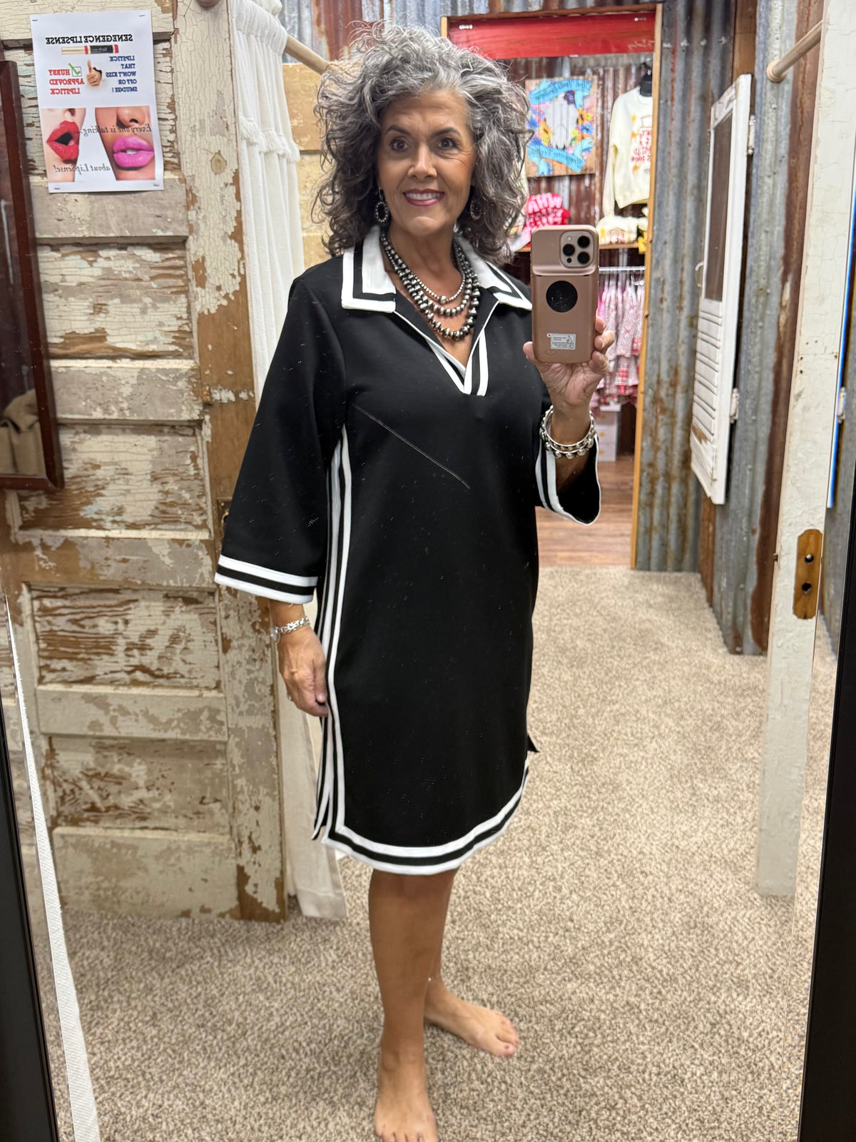 BLACK KNIT DRESS