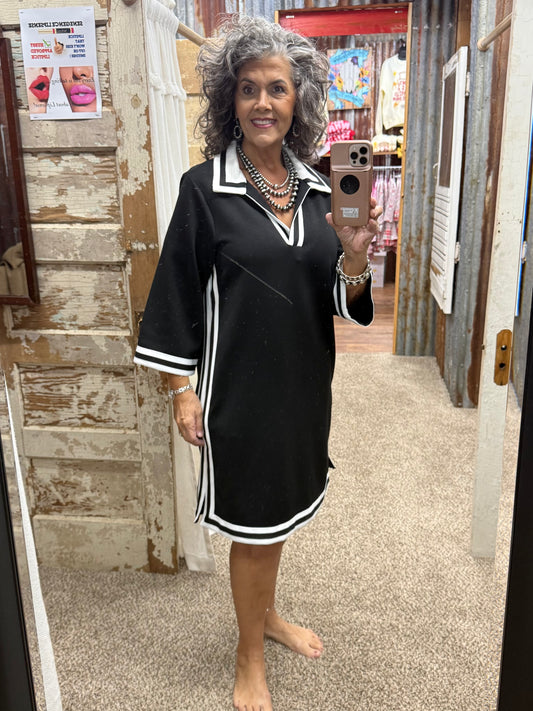 BLACK KNIT DRESS