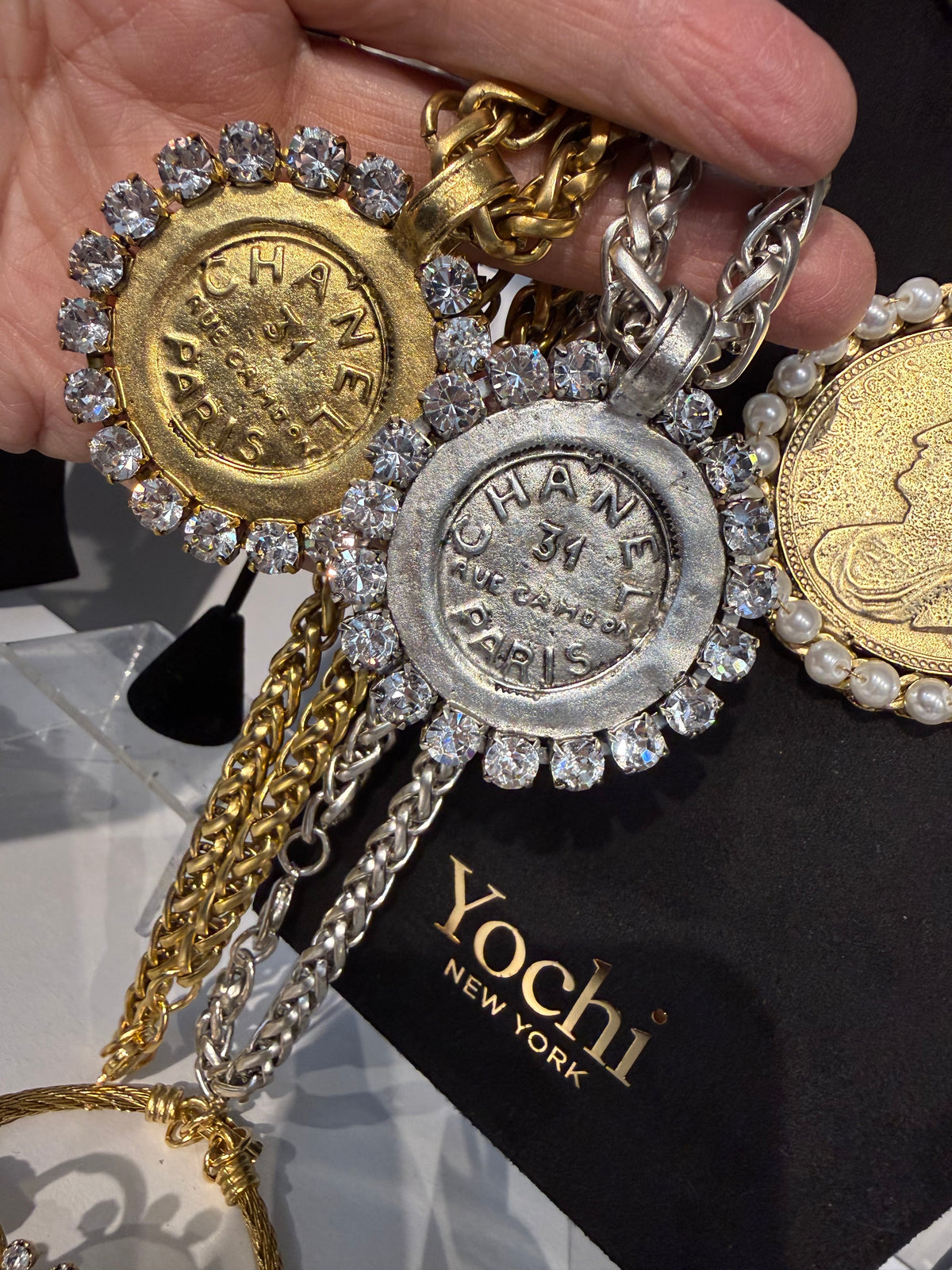 Jeweled Coin Necklace