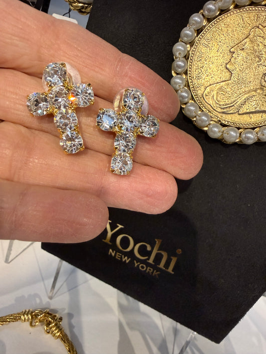 Churched Up Cross Earrings