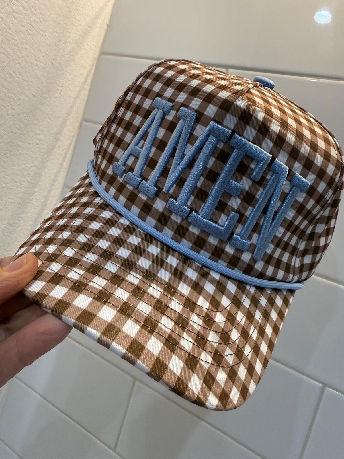 Amen Gingham Hat