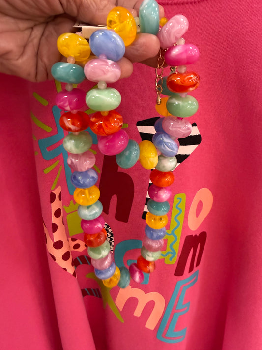 Candy Crush Necklace & Bracelet Set