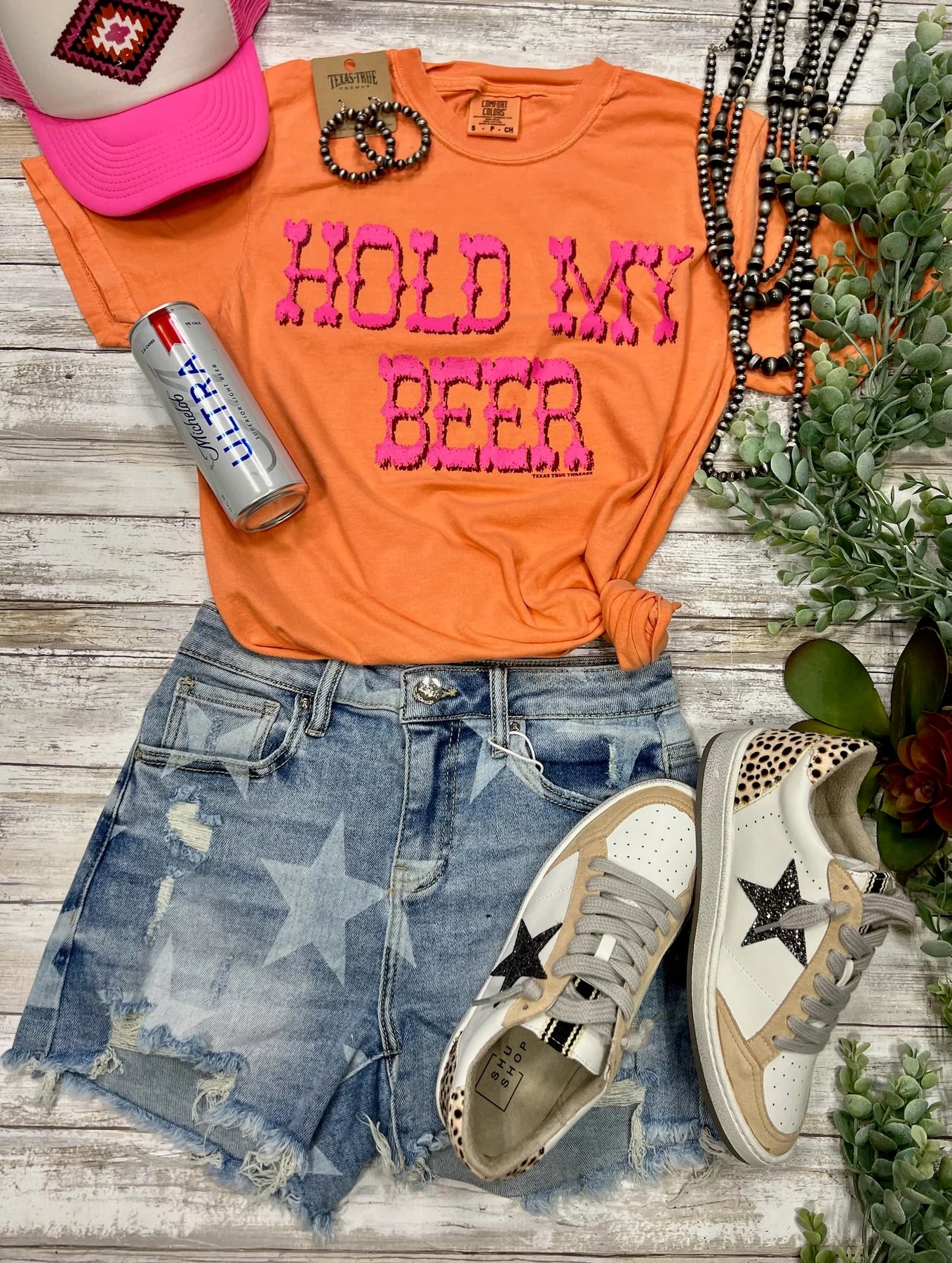 Hold My Beer On Orange Tee