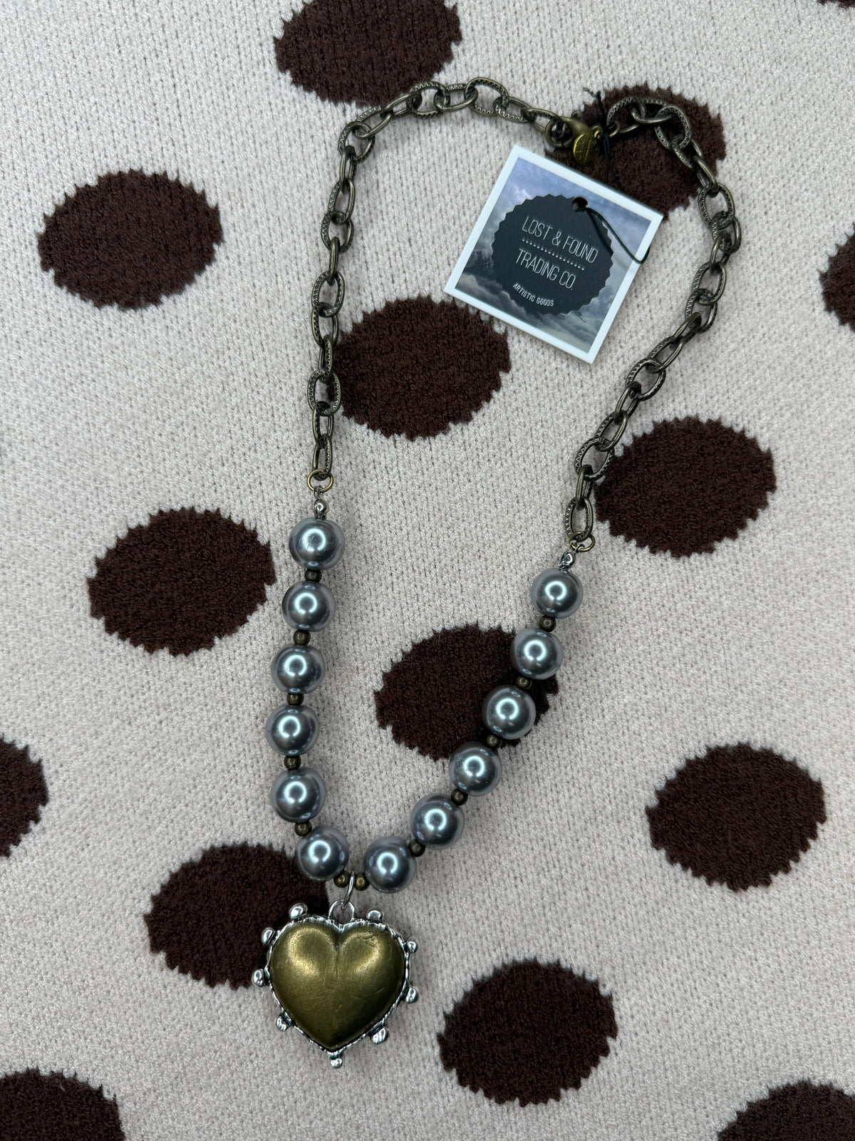 The Heart of Steel Pearl Necklace