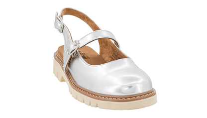 Corkys If You Say So Silver Mirror Metallic Mary Jane Sandal