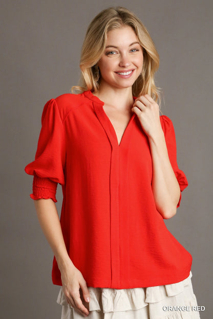 Haute Orange Red Blouse